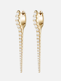 Medium Lola Needle Earrings,MELISSA KAYE,YELLOW GOLD,Image 1