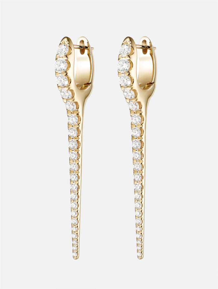 Medium Lola Needle Earrings,MELISSA KAYE,YELLOW GOLD,Image 1