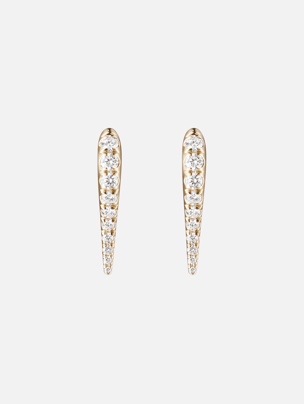Mini Lola Needle Earrings,MELISSA KAYE,YELLOW GOLD,Image 2