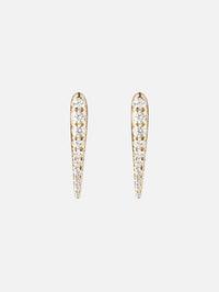 Mini Lola Needle Earrings,MELISSA KAYE,YELLOW GOLD,Image 2