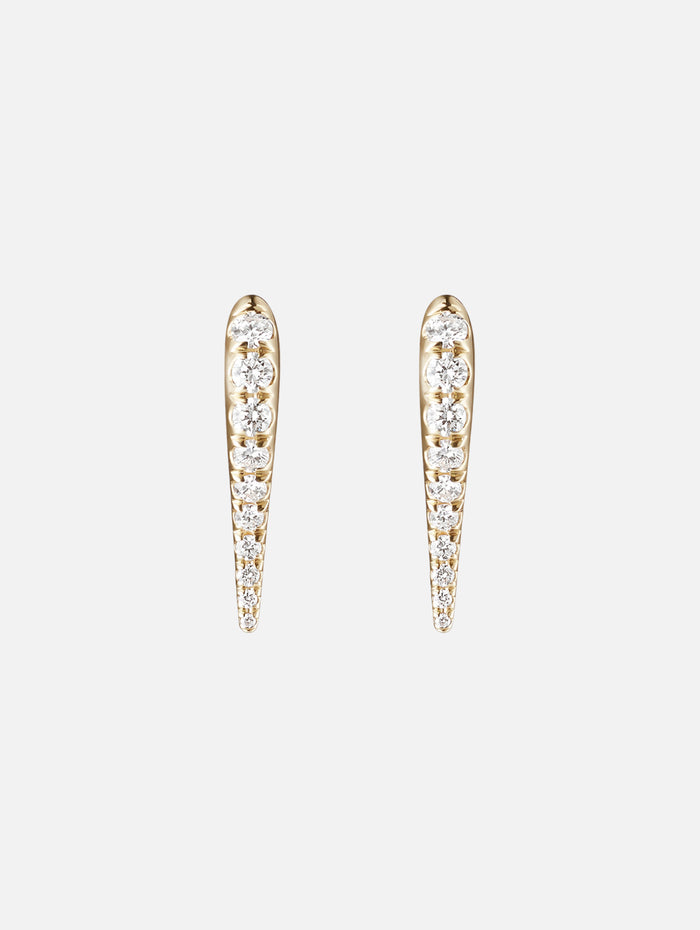 Mini Lola Needle Earrings,MELISSA KAYE,YELLOW GOLD,Image 1