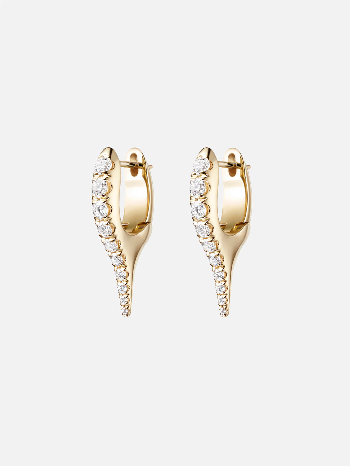 Mini Lola Needle Earrings,MELISSA KAYE,YELLOW GOLD,Image 1