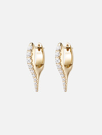 Mini Lola Needle Earrings,MELISSA KAYE,YELLOW GOLD,Image 1