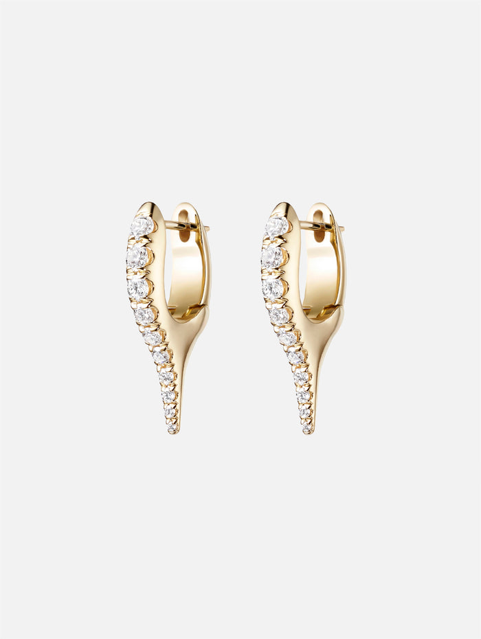 Mini Lola Needle Earrings,MELISSA KAYE,YELLOW GOLD,Image 1