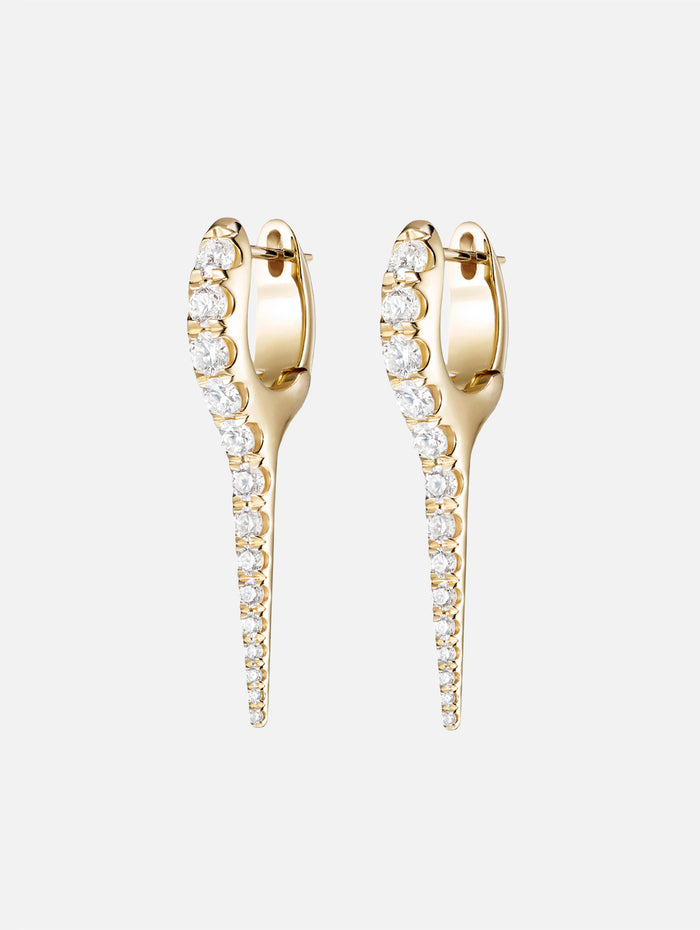 Small Lola Needle Earrings,MELISSA KAYE,YELLOW GOLD,Image 1
