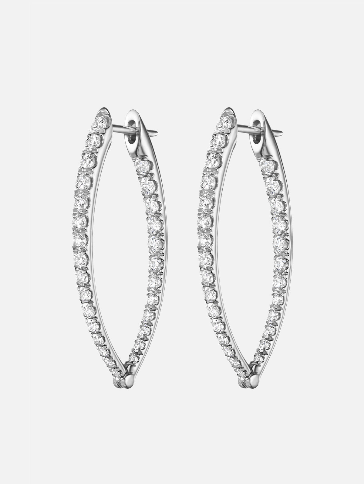 Medium Cristina Earrings,MELISSA KAYE,WHITE GOLD,Image 1