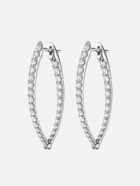 Medium Cristina Earrings,MELISSA KAYE,WHITE GOLD,Image 1