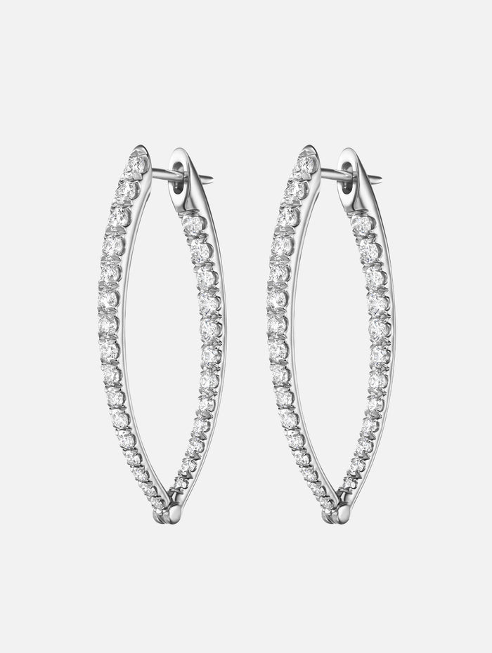 Medium Cristina Earrings,MELISSA KAYE,WHITE GOLD,Image 1