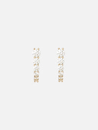 Aria U Huggie Hoops,MELISSA KAYE,YELLOW GOLD,Image 2