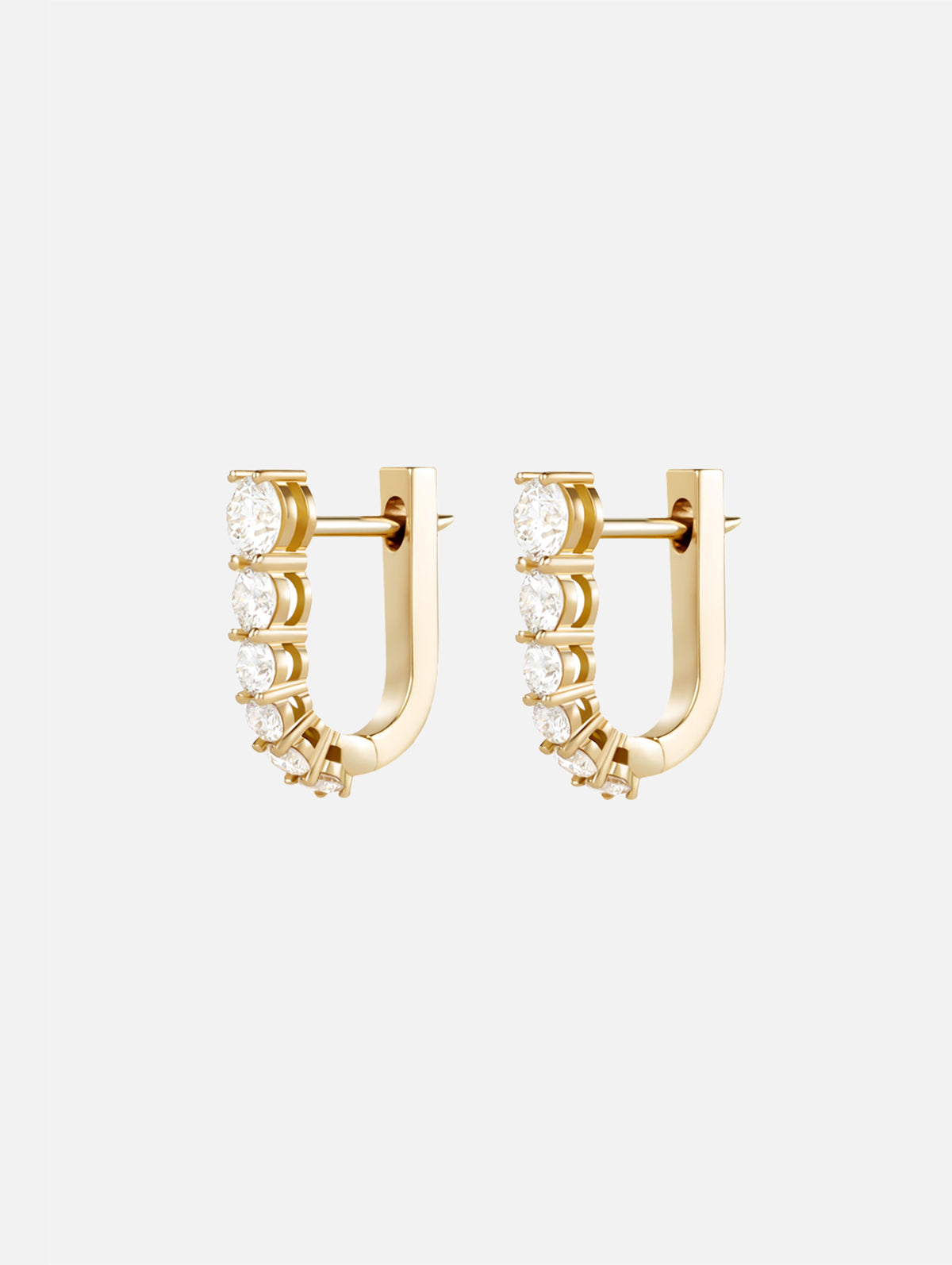 Aria U Huggie Hoops,MELISSA KAYE,YELLOW GOLD,Image 1