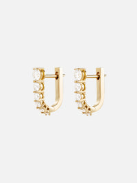 Aria U Huggie Hoops,MELISSA KAYE,YELLOW GOLD,Image 1