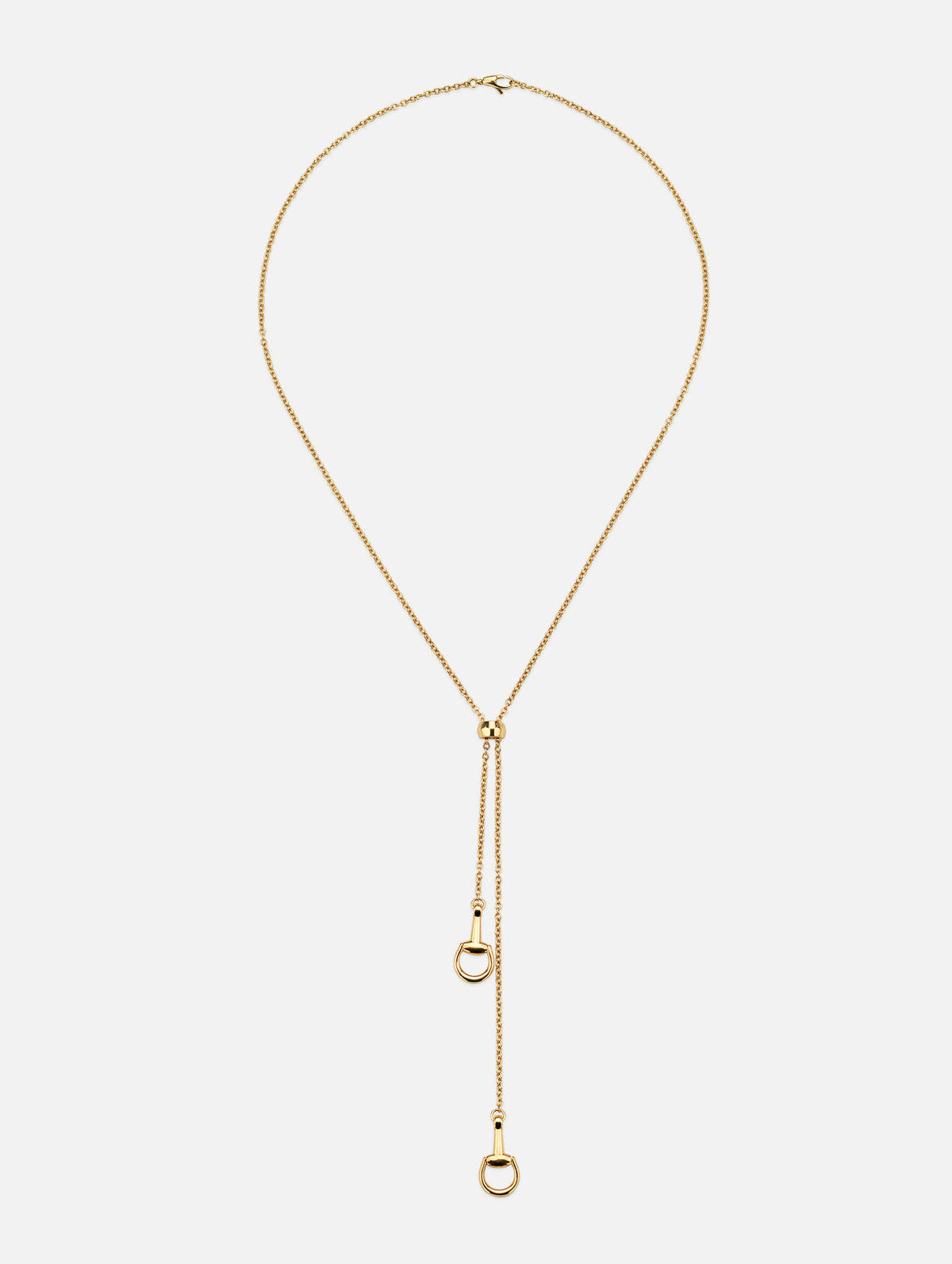 Horsebit Two Half Necklace,GUCCI FINE JEWELRY,YELLOW GOLD,Image 1