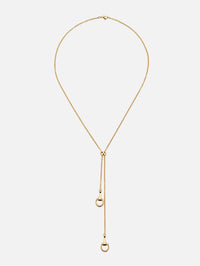 Horsebit Two Half Necklace,GUCCI FINE JEWELRY,YELLOW GOLD,Image 1