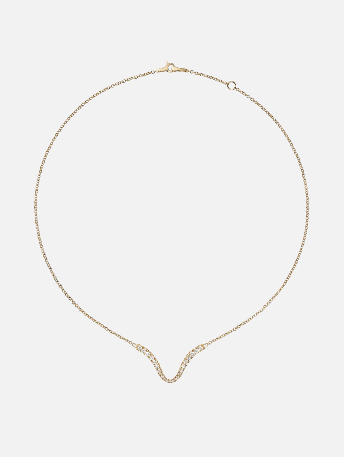 Clara Curved Pendant,MELISSA KAYE,YELLOW GOLD,Image 2