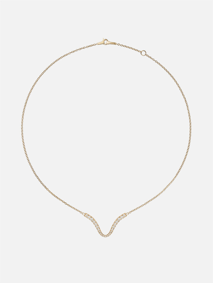 Clara Curved Pendant,MELISSA KAYE,YELLOW GOLD,Image 1
