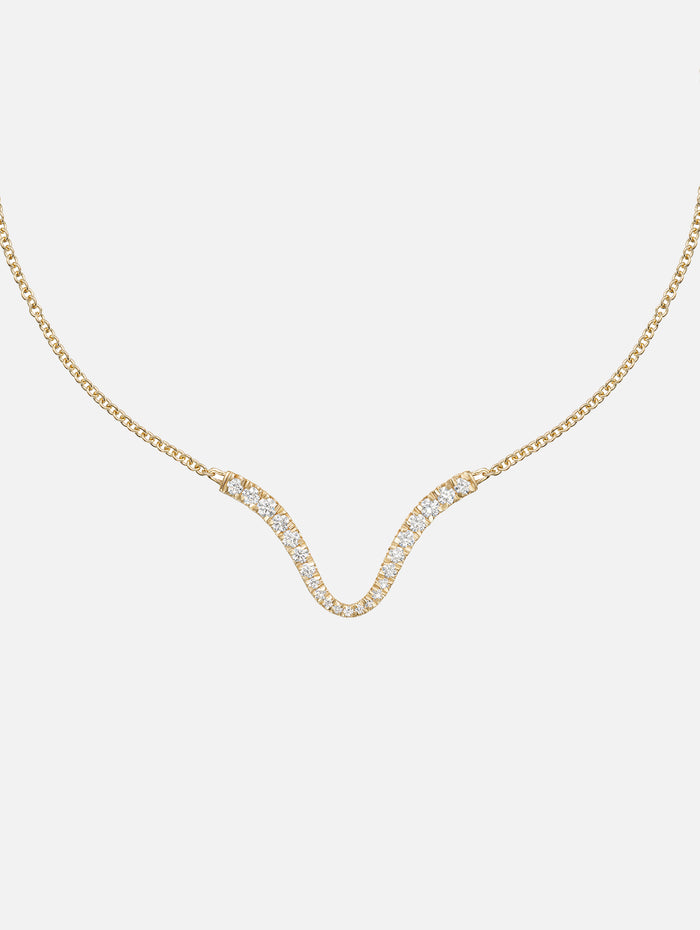 Clara Curved Pendant,MELISSA KAYE,YELLOW GOLD,Image 1