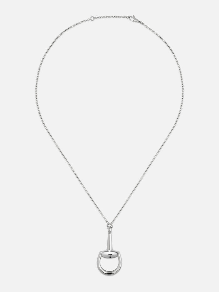 Horsebit Diamond Pendant,GUCCI FINE JEWELRY,WHITE GOLD,Image 1