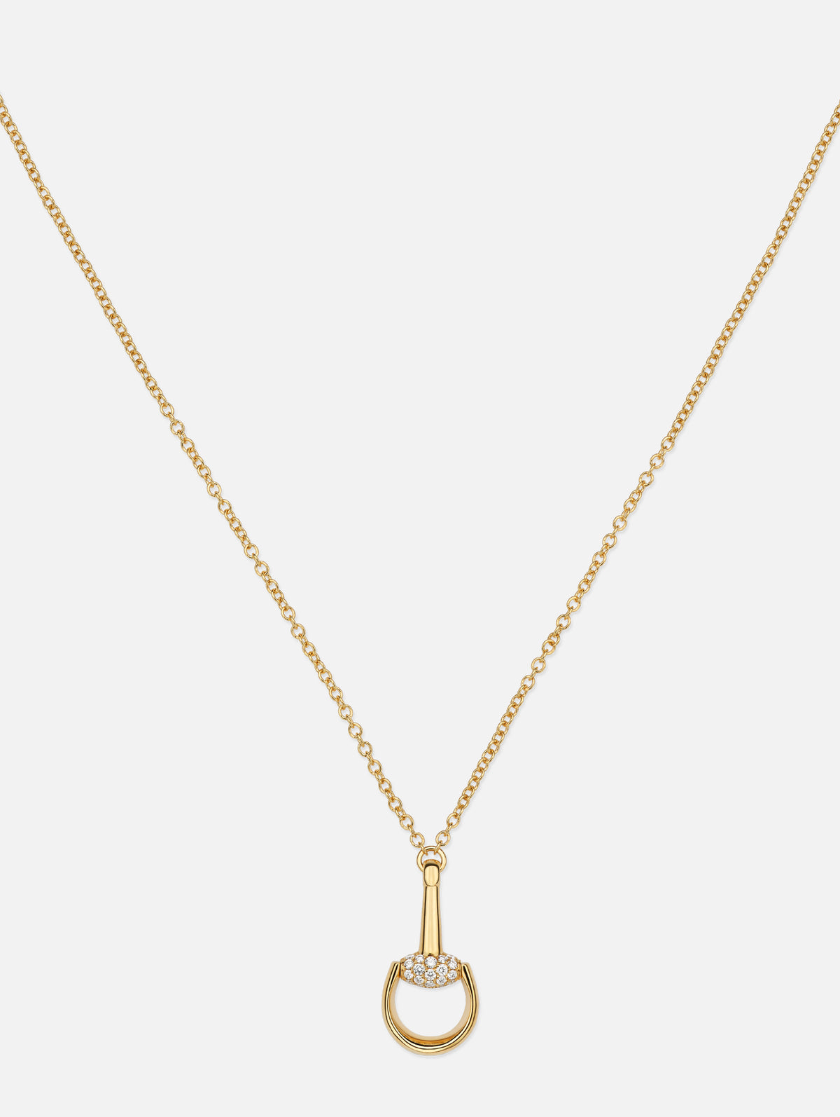 Horsebit Necklace,GUCCI FINE JEWELRY,YELLOW GOLD,Image 2