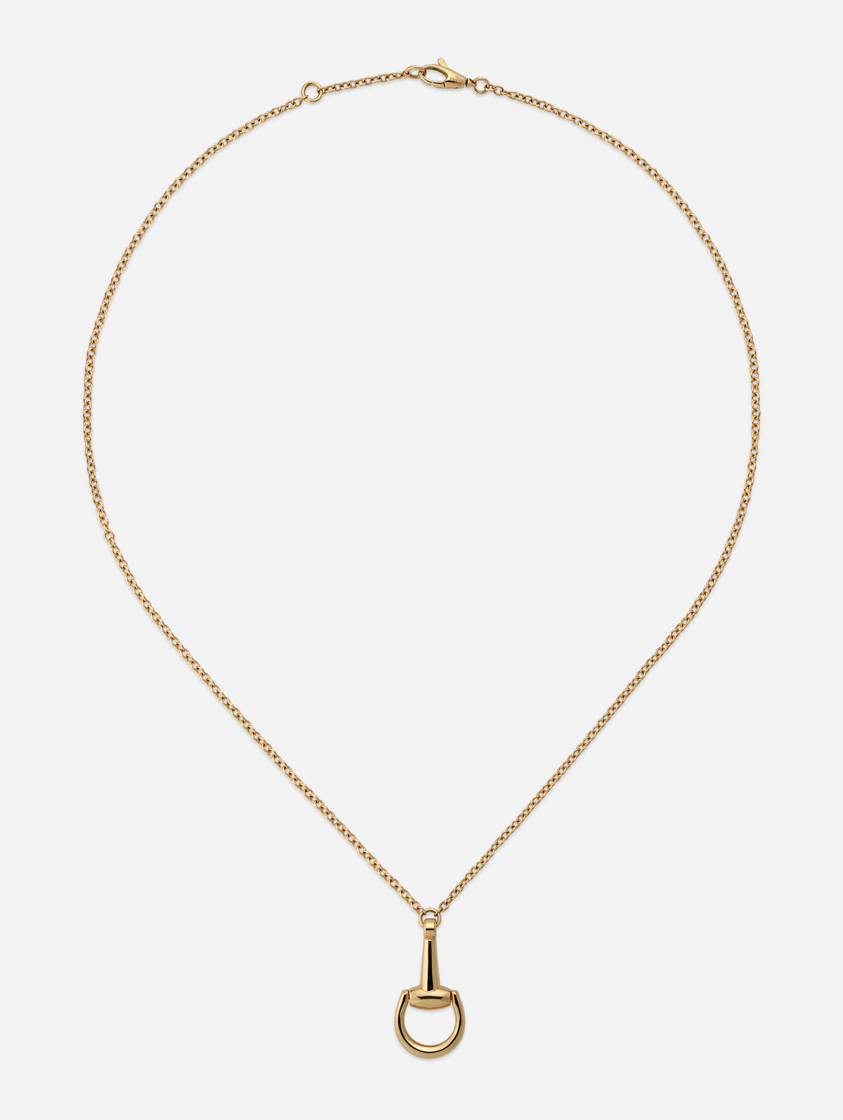 Horsebit Necklace,GUCCI FINE JEWELRY,YELLOW GOLD,Image 2