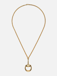 Horsebit Long Chain Pendant,GUCCI FINE JEWELRY,YELLOW GOLD,Image 1