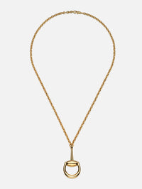 Horsebit Long Chain Pendant,GUCCI FINE JEWELRY,YELLOW GOLD,Image 2