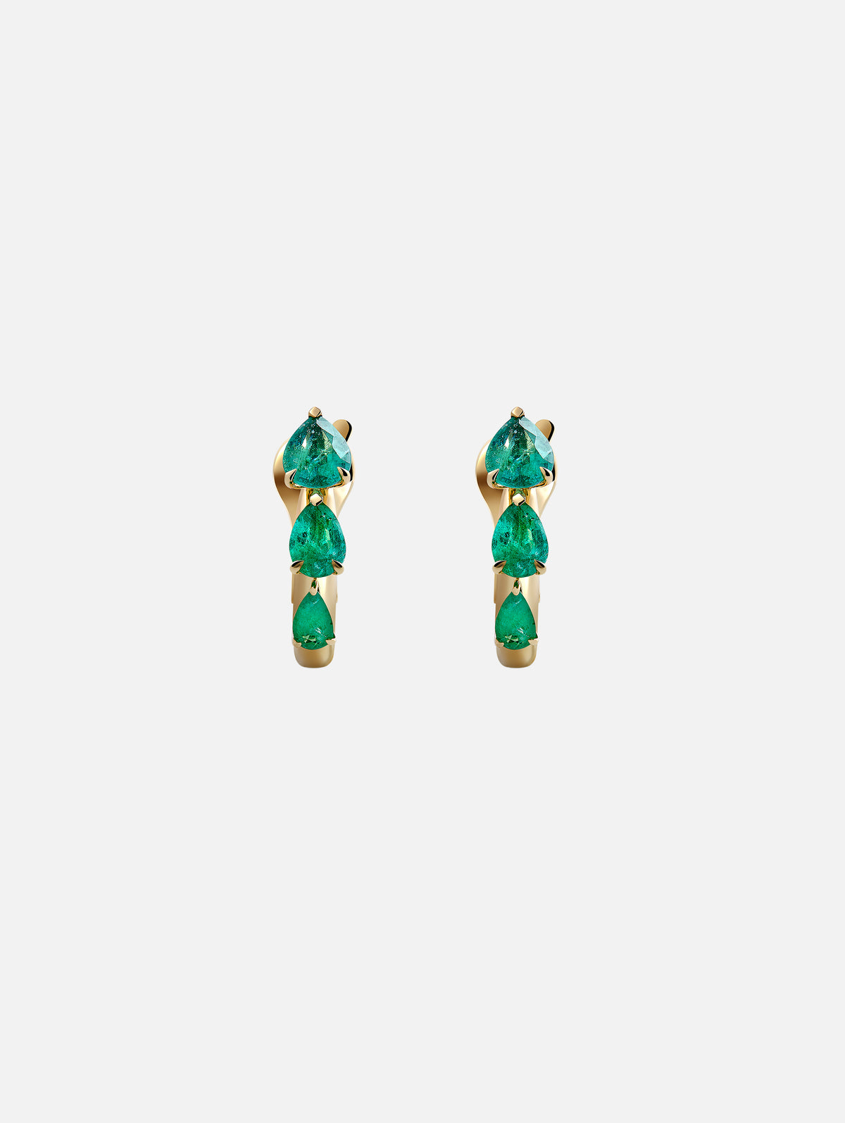 Lemonade Triple Emerald Earrings