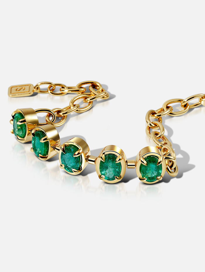 Oval Emeralds Bracelets