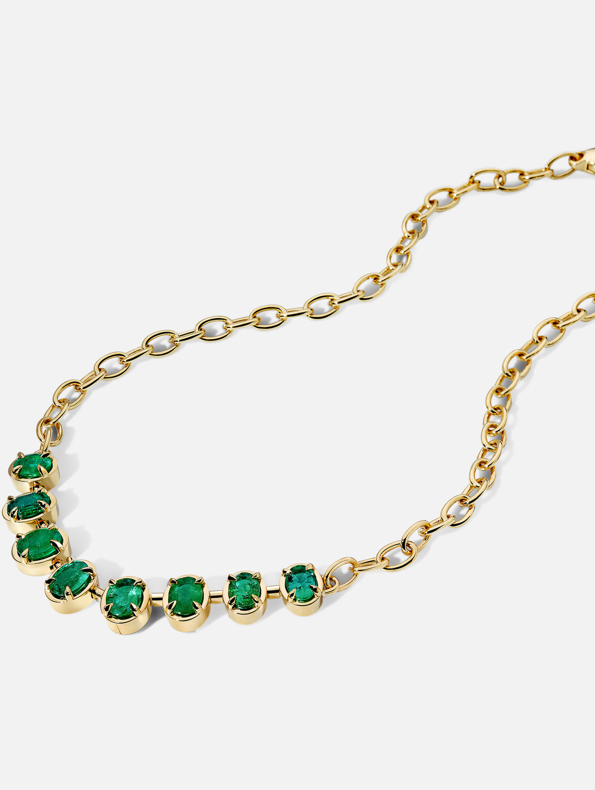 view 2 - Oval Emerald Necklace