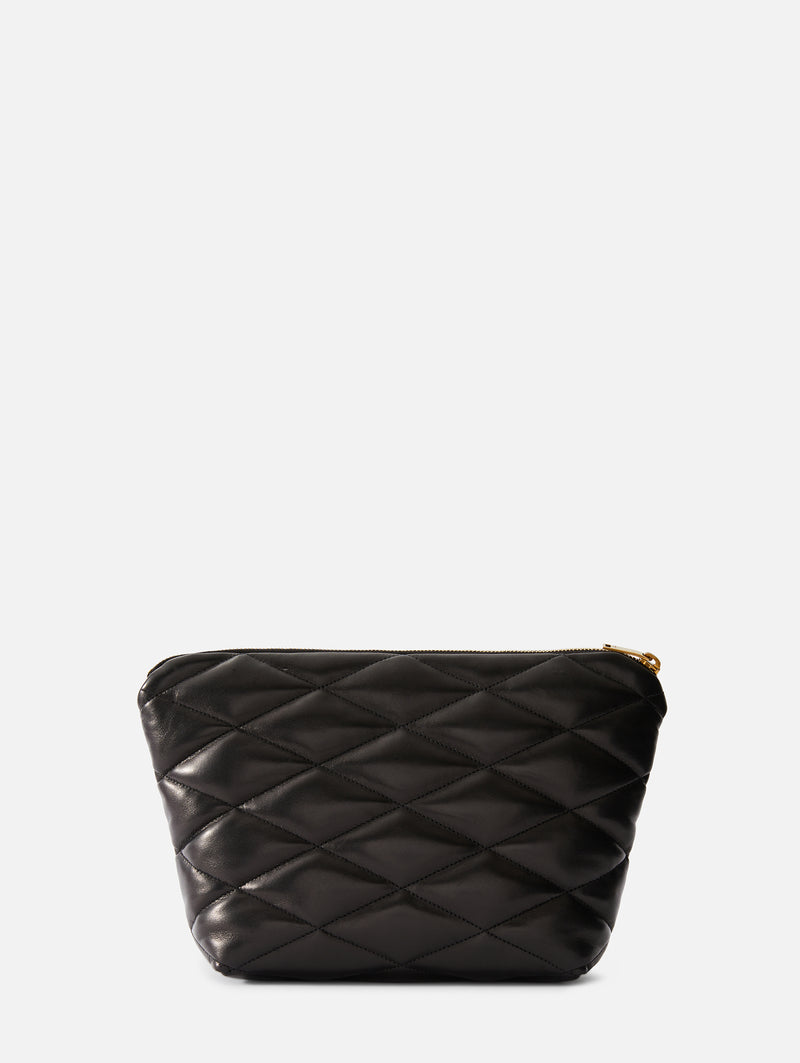 Saint Laurent Sade Quilted Leather Pouch in Black