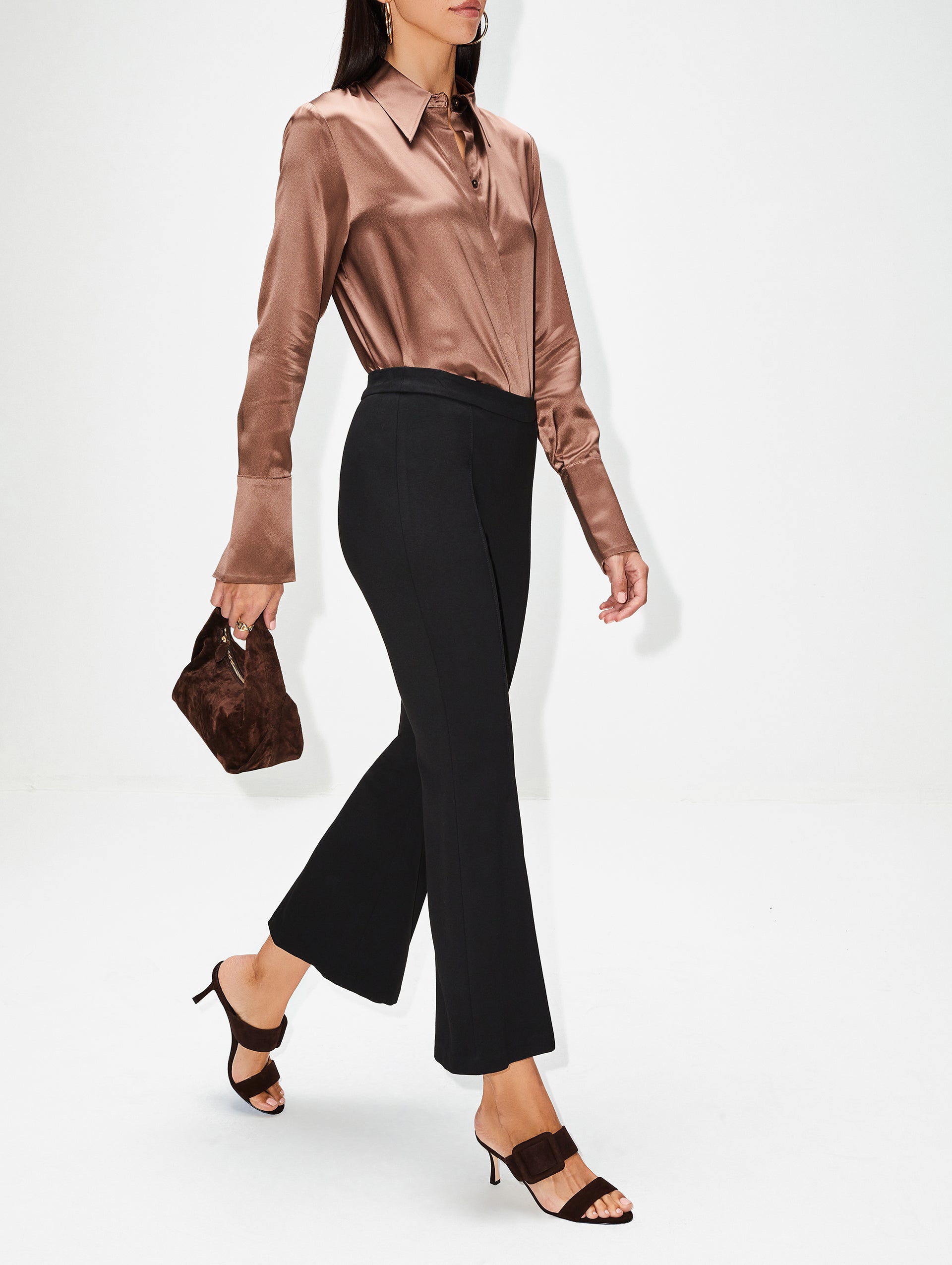 Pull On Cropped Flare Pant | ROSETTA GETTY | elysewalker