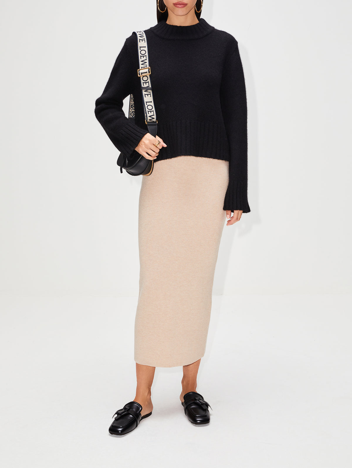 Daisy Sweater,ELYSEWALKER LABEL,BLACK,Image 6