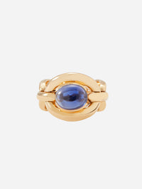 view 1 - Catena Cabochon Blue Sapphire Ring