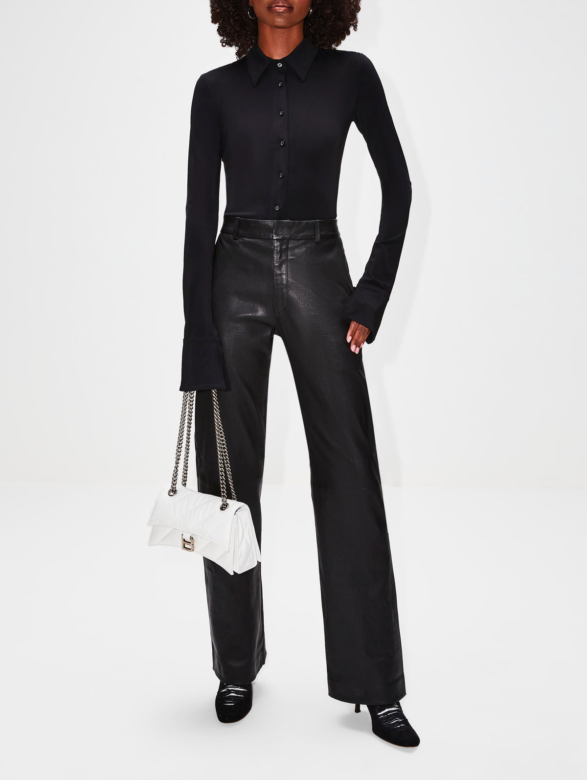 Baggy Low Rise Trouser,SPRWMN,BLACK,Image 2