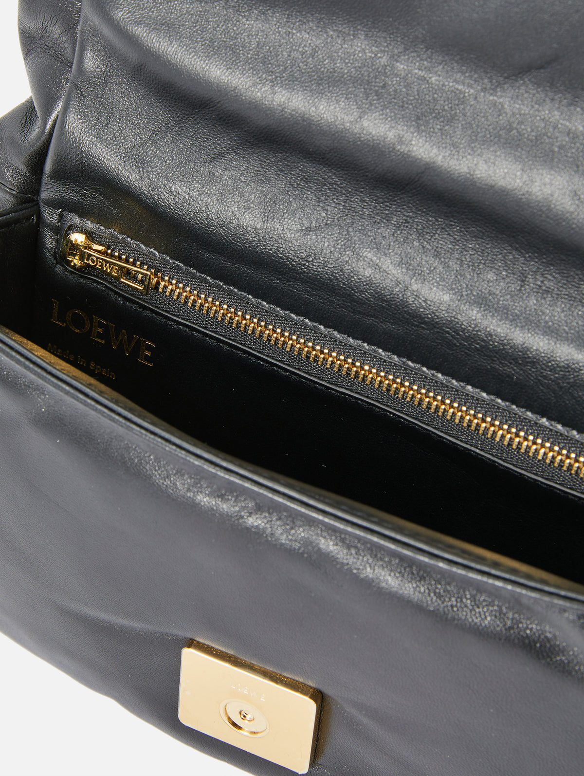 Shop LOEWE Mini Goya Puffer Nylon Crossbody Bag
