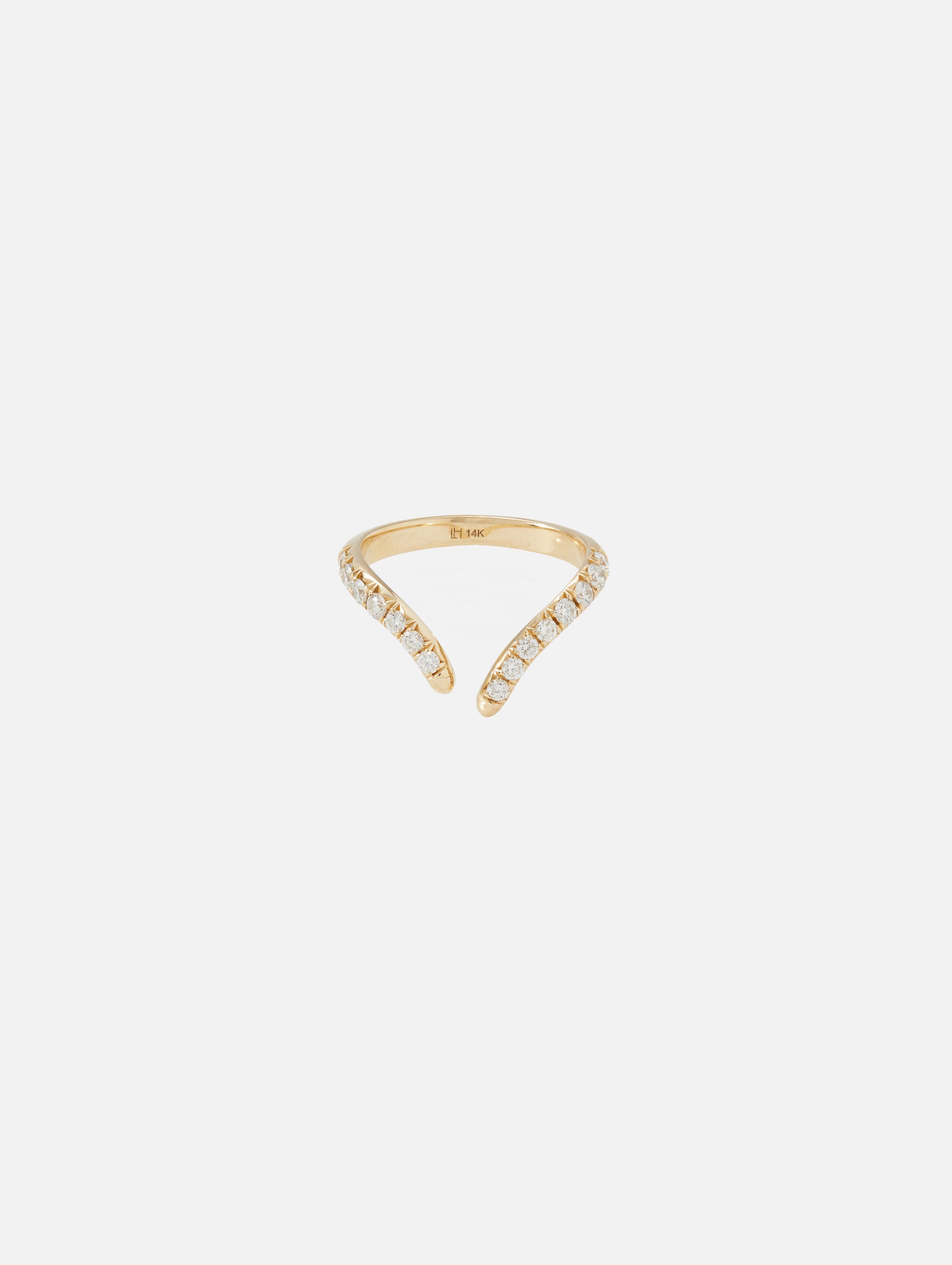 French Pave Diamond Tusk Ring | LOGAN HOLLOWELL | elysewalker