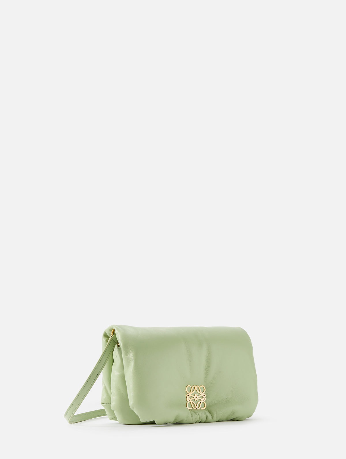 Goya Puffer Mini Shoulder Bag in Green - Loewe