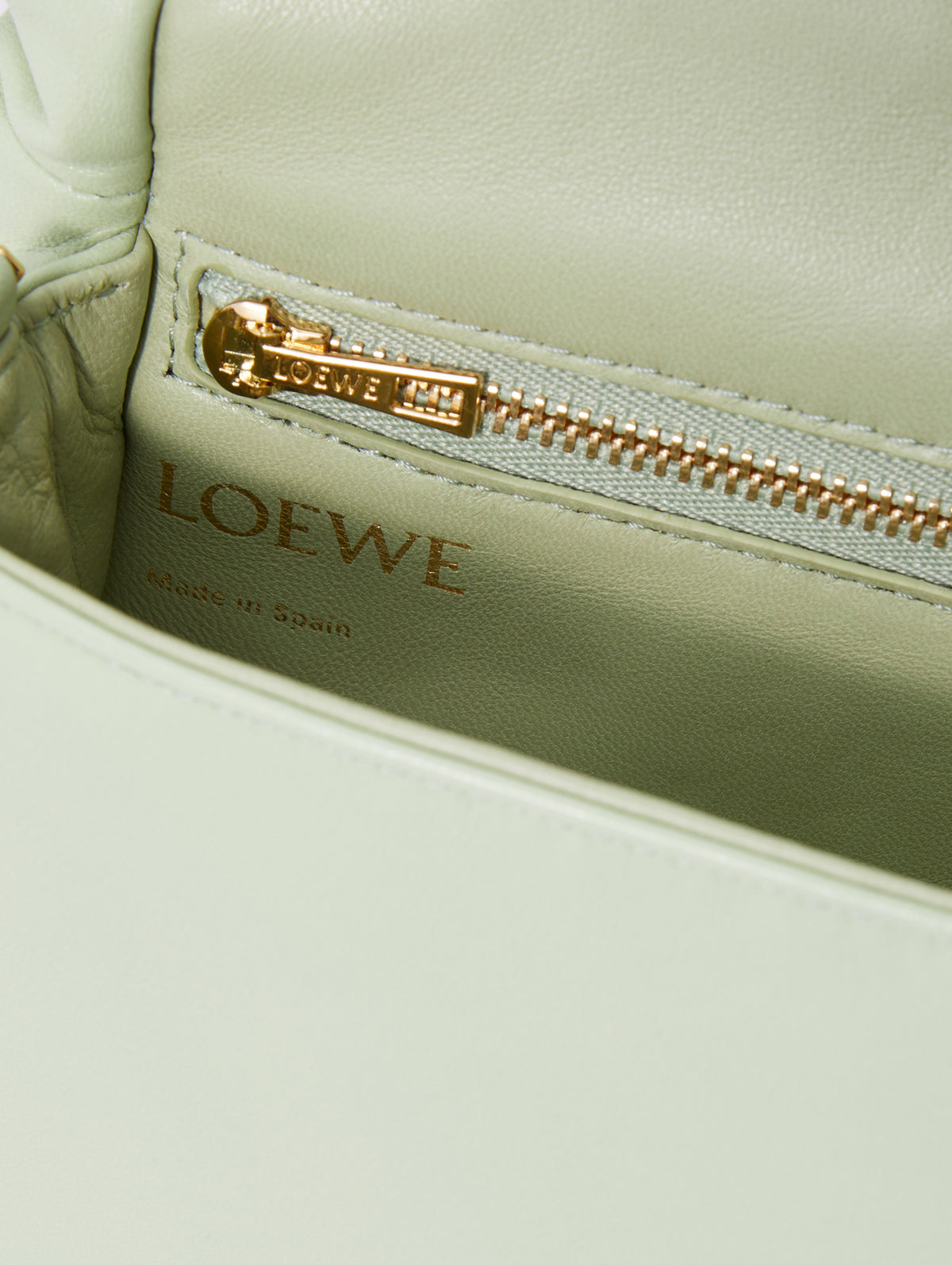 LOEWE, Mini Goya Nylon Puffer Messenger Bag, GREEN, Women