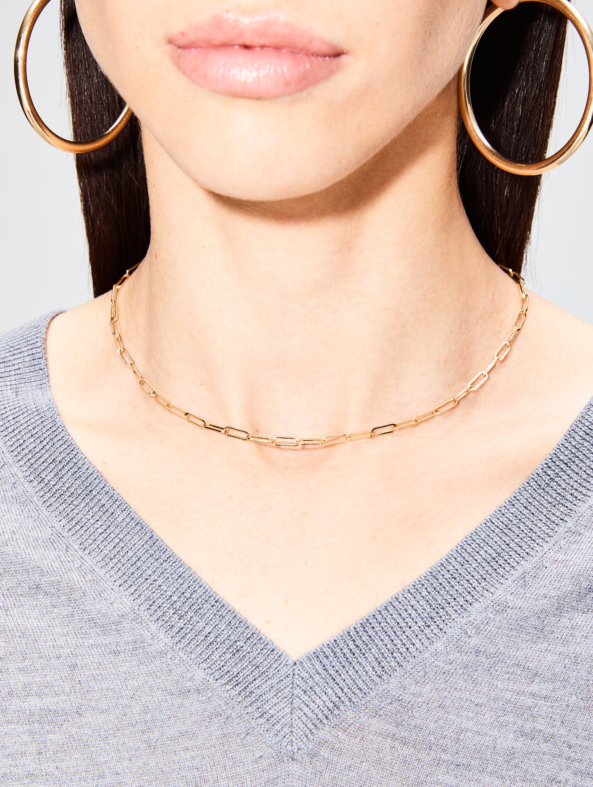 Thin paper clip necklace 2025