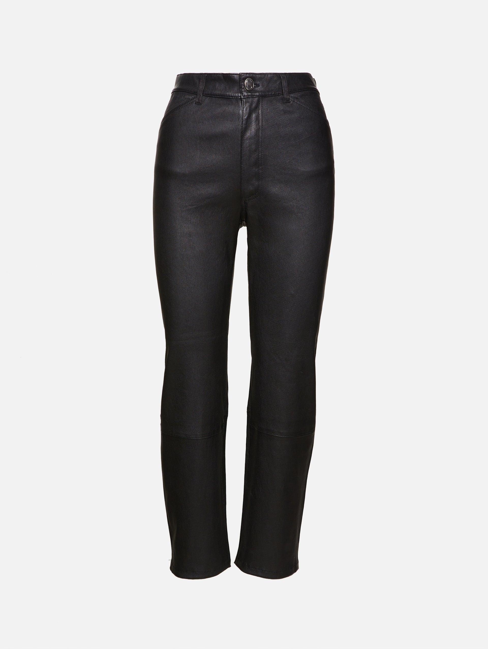 Buy Love & Roses Black Faux Leather Straight Leg Trousers from Next Hungary