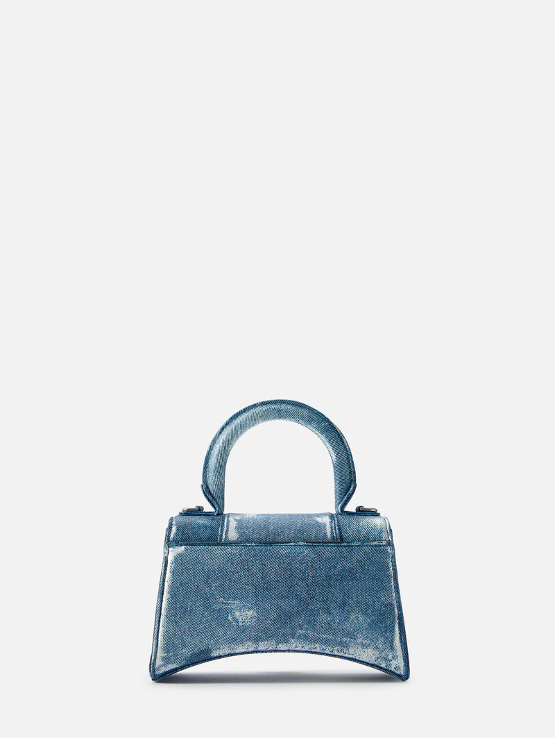 BALENCIAGA XS Hourglass Bag in Blue Grey