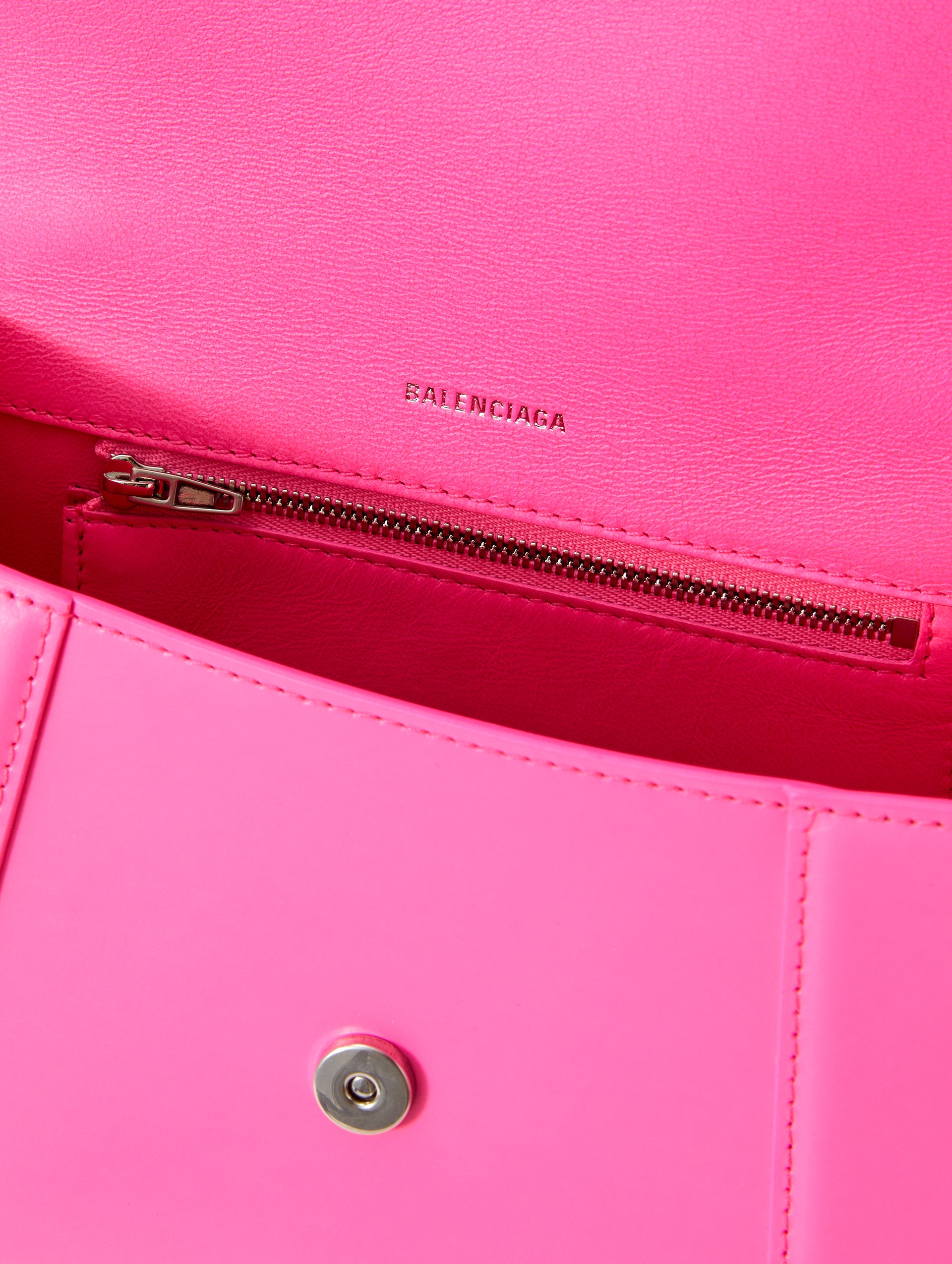 Balenciaga Pink Smooth Leather Hourglass XS Top Handle Bag  Yoogis Closet