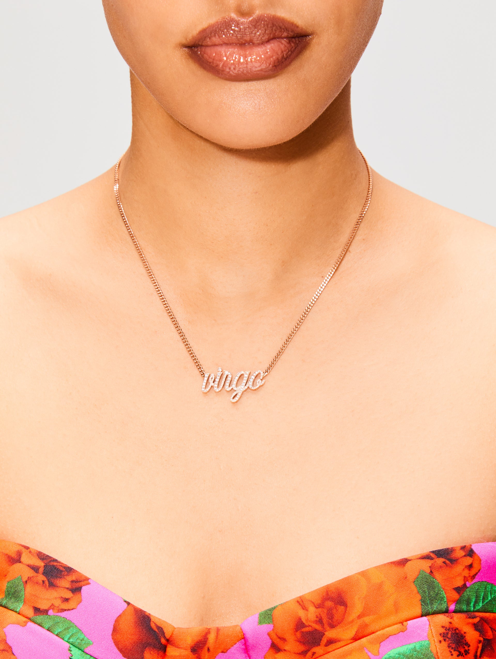 Virgo Small La Firma Diamond Necklace | RENVI | elysewalker