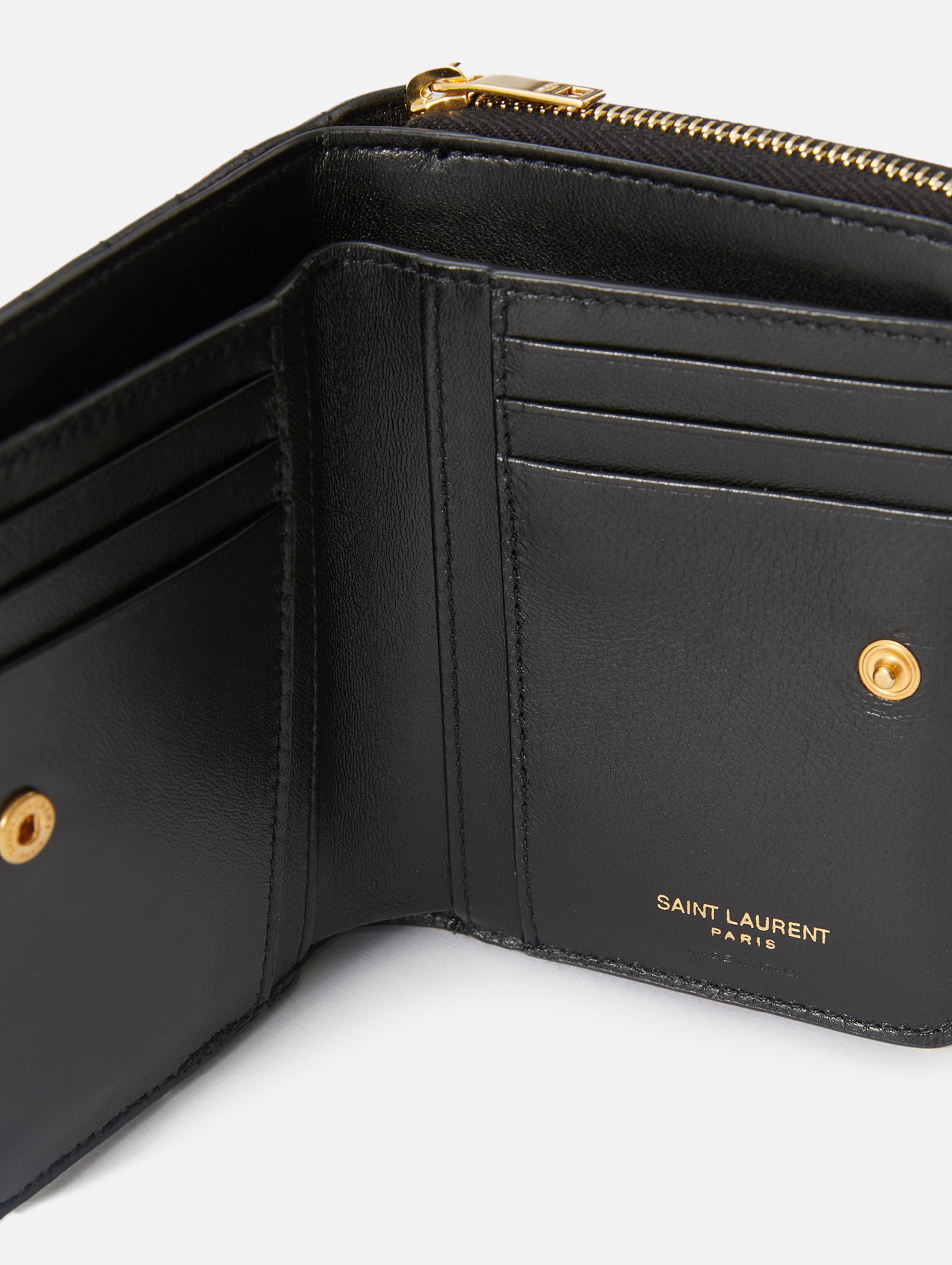 Yves Saint Laurent YSL Long Wallet Zip Around Monogram Pink