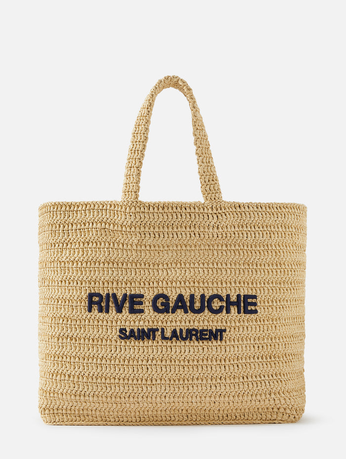 Saint Laurent Rive Gauche Maxi Shopping Bag - Khaki / Brick