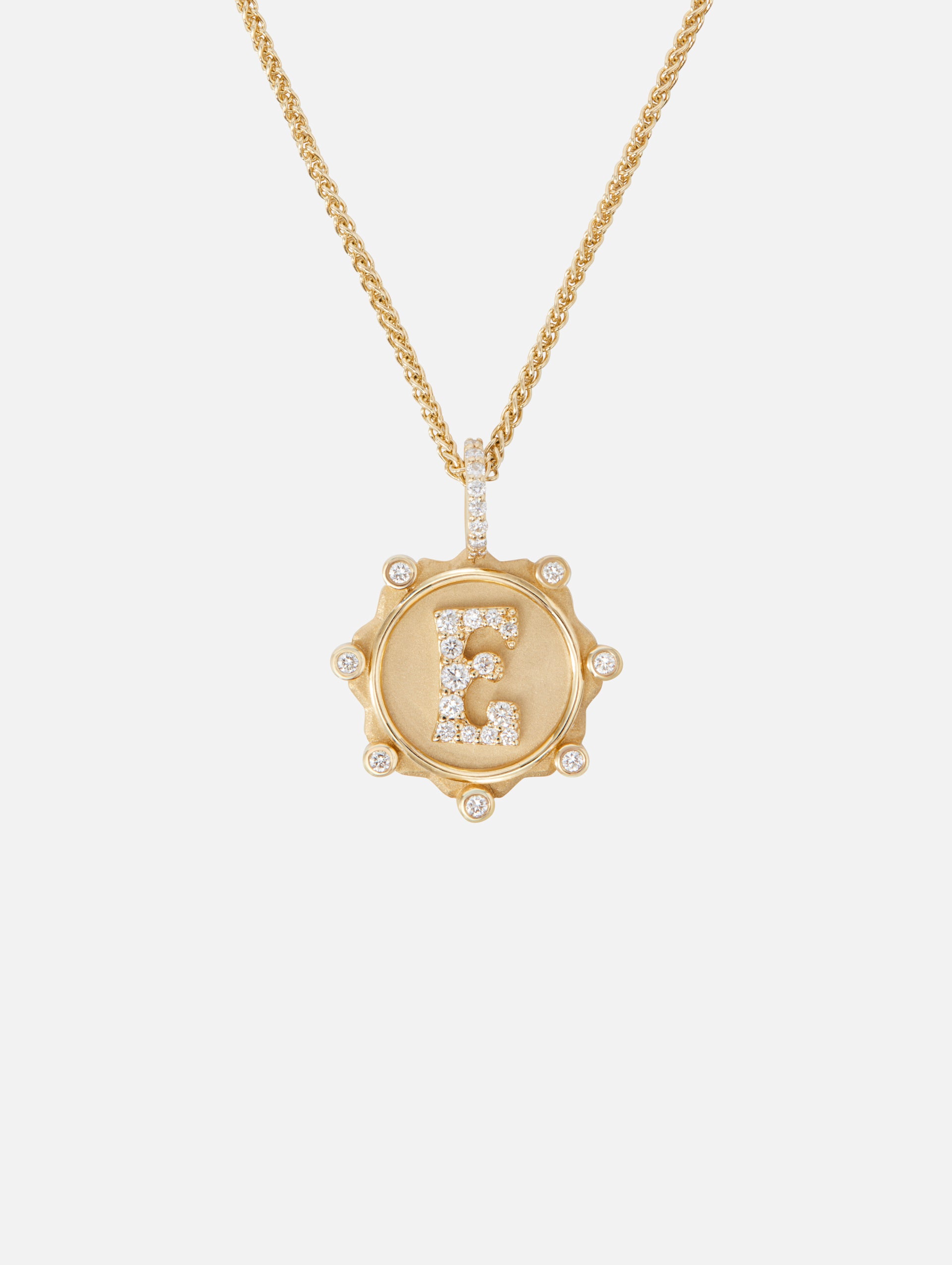 Pave Initial Coin Necklace | MARLO LAZ | elysewalker