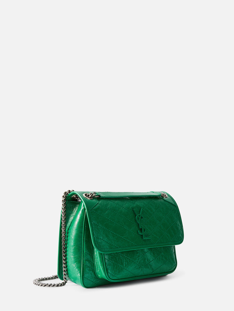 Yves Saint Laurent, Bags, Ysl Niki B Vintage Leather Dark Green