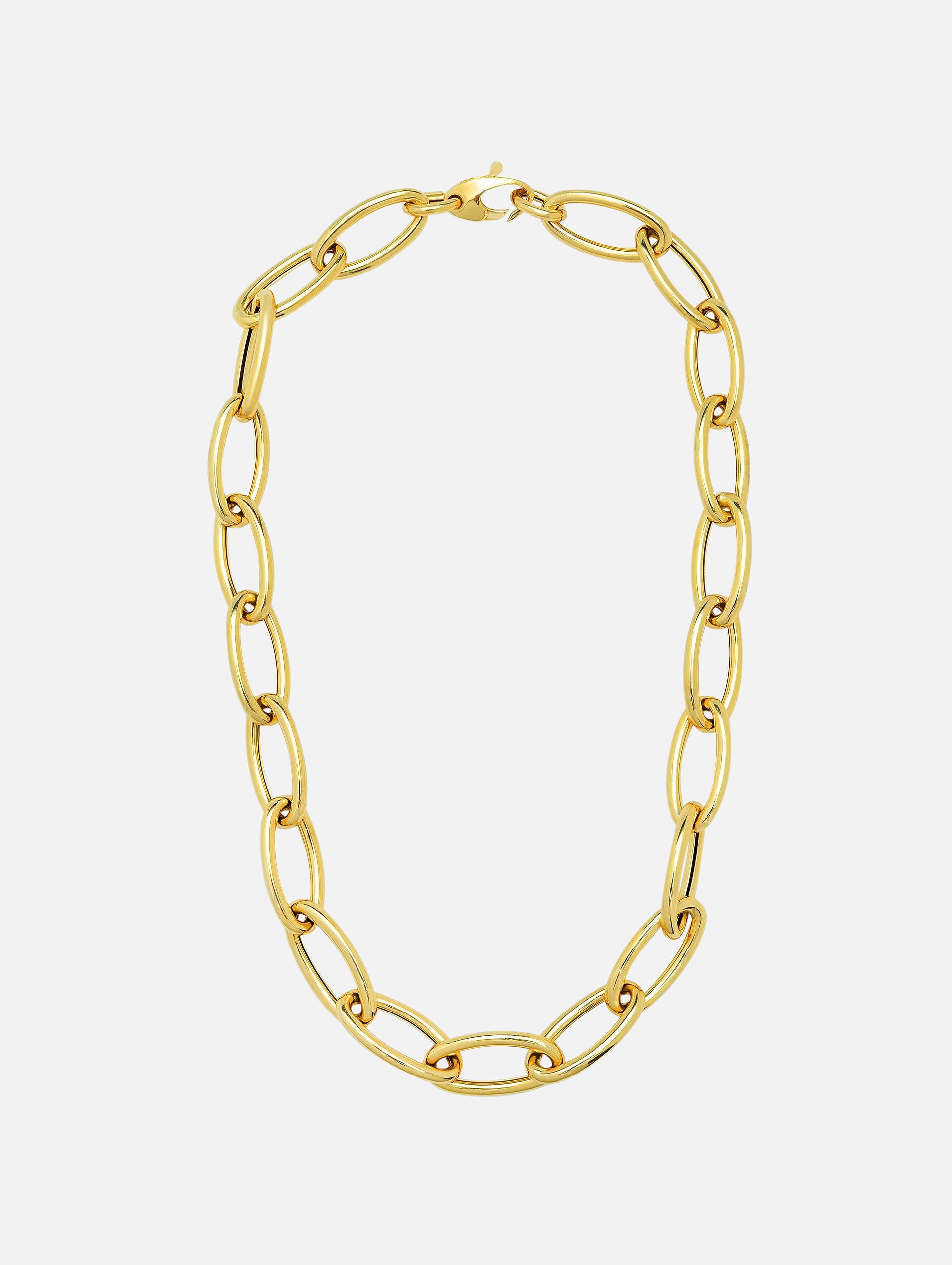 Zoë Chicco 14k Gold Extra Large Square Oval Link Chain Necklace – ZOË CHICCO