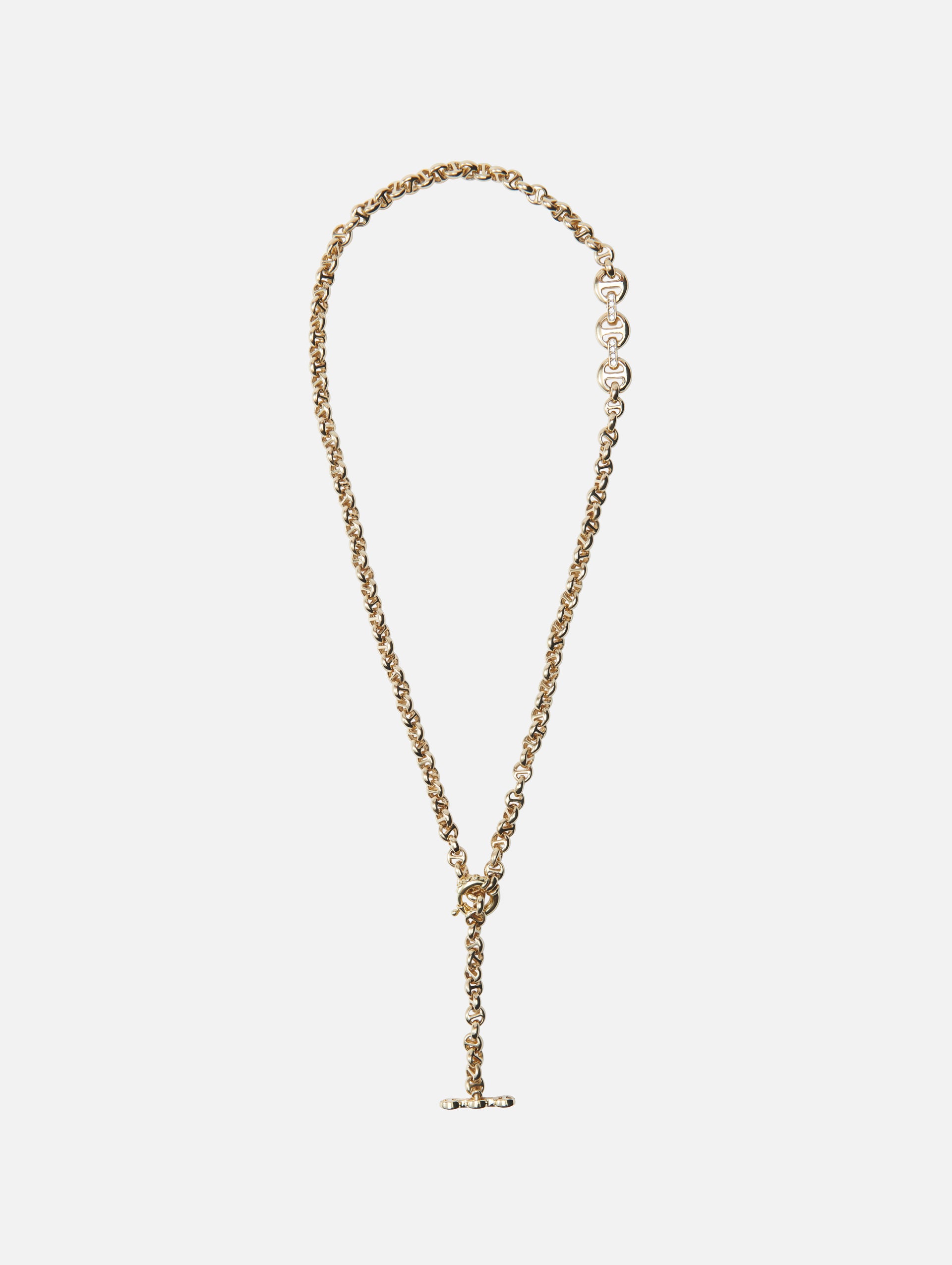 5mm Open-Link Necklace With Diamond Pendant